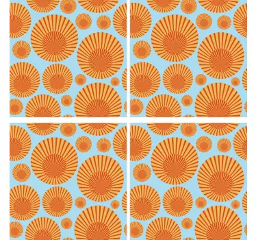 70's sunshine  tile transfer decal - TenStickers