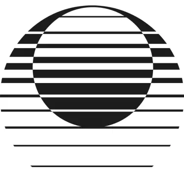 Retro sun draw geometric wall decal - TenStickers