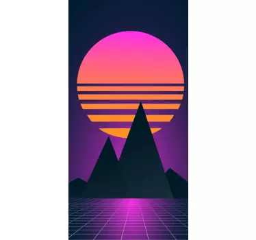 Samsung stickers sunset geometry - TenStickers