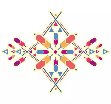 Geometric wall sticker vibrant geometric design - TenStickers