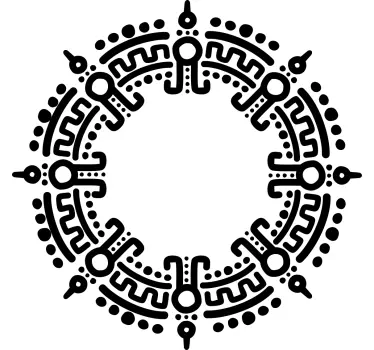 Complex Circular Motif geometric wall sticker - TenStickers