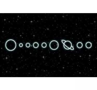 Solar system galaxy laptop stickers - TenStickers