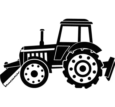 Realistic Tractor Silhouette industrial sticker - TenStickers