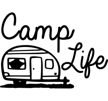 Camp Life motorhome caravan decals - TenStickers