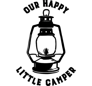 Happy Camper Motorhome car decal - TenStickers