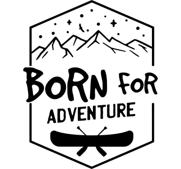 Born for adventure stamp motorhome vintage travel sticker - TenStickers