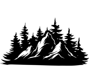 Motor home mountain range campervan sticker - TenStickers