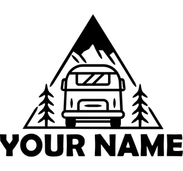 Personalised Mountain Motorhome decals - TenStickers