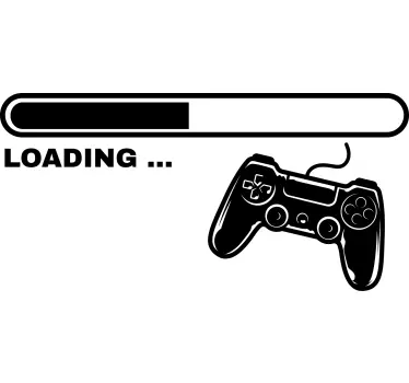 Loading games controller video game wall decal - TenStickers