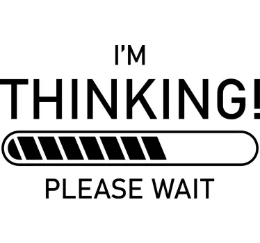 Loading thinking video game wall decal - TenStickers
