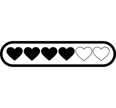Loading hearts love wall decal - TenStickers