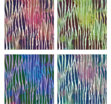 Abstract Zebra texture  tile transfer - TenStickers