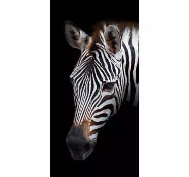 Zebra Head Portrait Samsung stickers - TenStickers