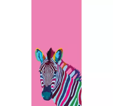 Samsung stickers colorful zebra head - TenStickers