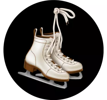 Ice Skating Boots football sticker - TenStickers