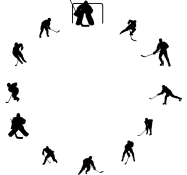 Ice Hockey Clock clock decal - TenStickers