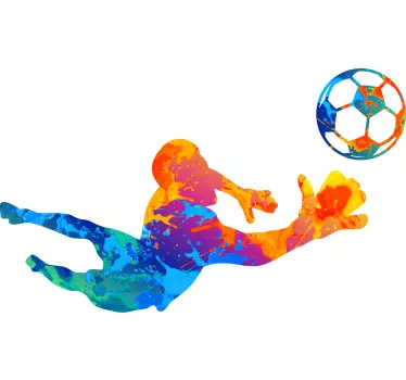 Soccer goalkeeper football wall sticker - TenStickers