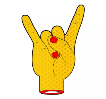 Hand Gesture Symbol football sticker - TenStickers