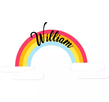 Rainbow personalized wall stickers for kid - TenStickers