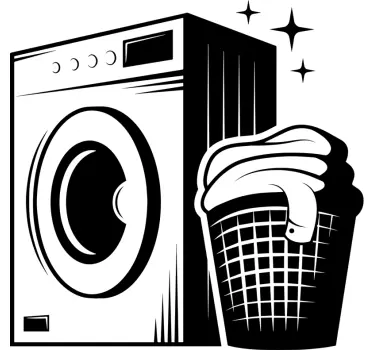 Shop window sticker laundry machine icon - TenStickers