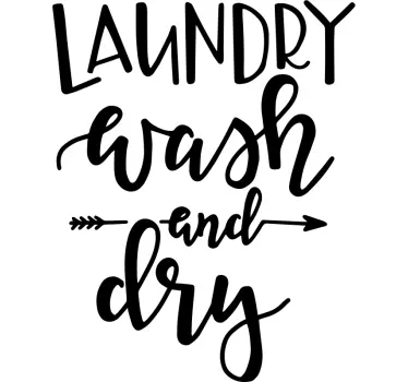 Laundry wash and dry monocolor home sticker - TenStickers