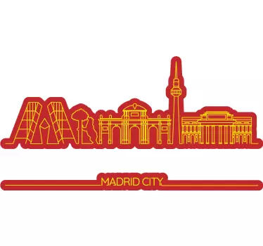 Madrid city skyline location Wall decal - TenStickers