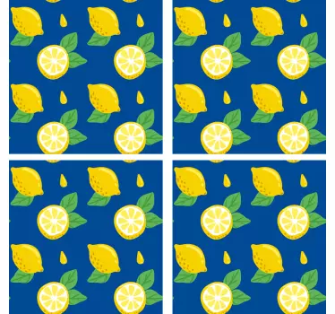 Hand draw lemons tile transfer decal - TenStickers