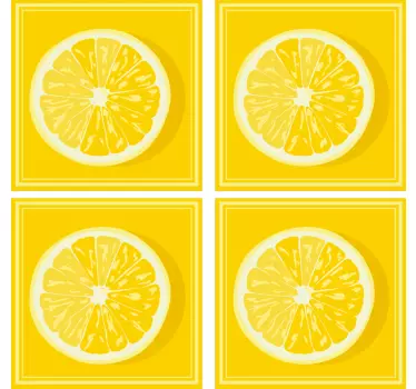 Sliced lemons tiles tile transfer - TenStickers