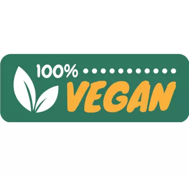 100% vegan workshop decal - TenStickers