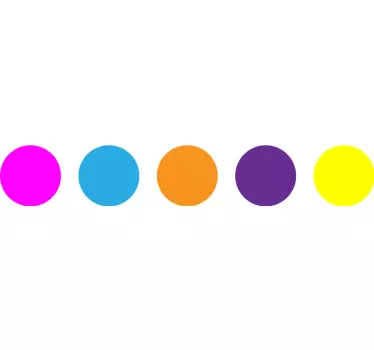 Geometric wall sticker vibrant dot patterns - TenStickers