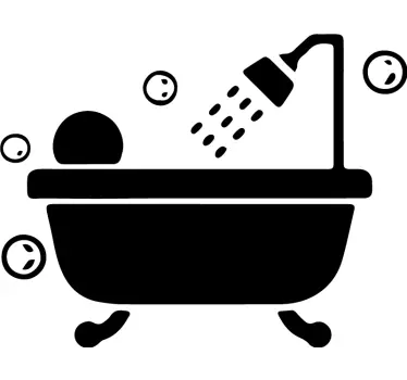 Bubble bath shower decal - TenStickers