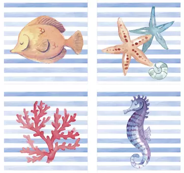 Sea life tile transfer - TenStickers