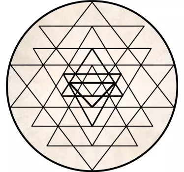 Geometric wall sticker intricate triangle design - TenStickers