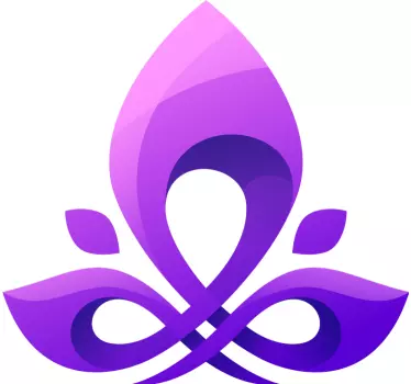 Geometric wall sticker elegant purple design - TenStickers