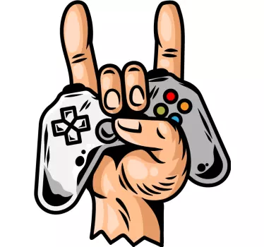 Gaming rock joystick video gaming wall sticker - TenStickers