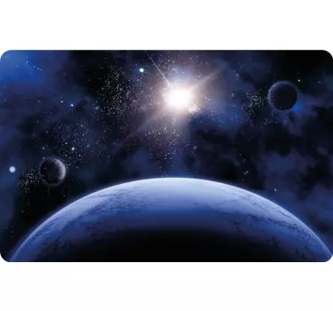 3D space scene laptop decal - TenStickers