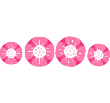 Rounded Flowers bike decal - TenStickers