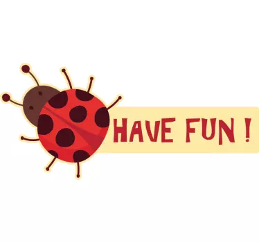 Have Fun Ladybug Bike Decal - TenStickers