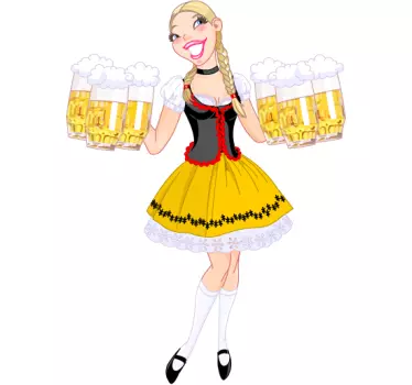Oktoberfest Beer Sticker - TenStickers