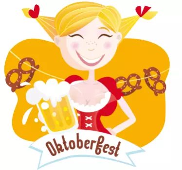 Oktoberfest Beer Party Sticker - TenStickers