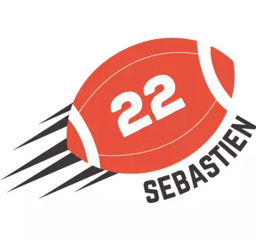 Football sticker customizable football design - TenStickers