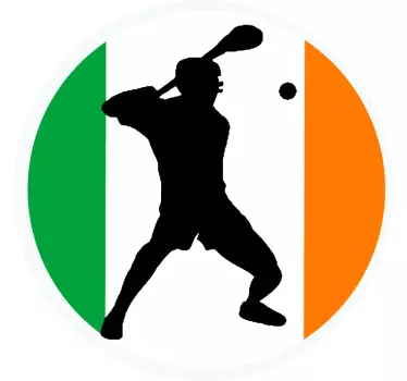 Hurling Irish Flag wall decal - TenStickers