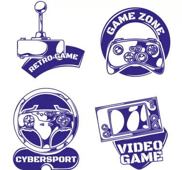 Gaming Controller Icons video game sticker - TenStickers