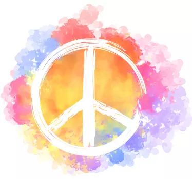 Decoration wall sticker peace symbol splash - TenStickers