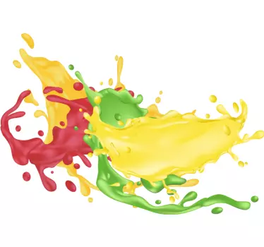 Geometric wall sticker splashing color shapes - TenStickers