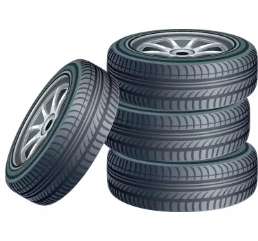 Stacked Tyres Wall Sticker - TenStickers