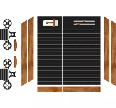 PS4 gaming system wood Playstation 4 stickers - TenStickers