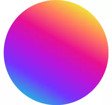 Colourful gradient fluid  geometric wall decal - TenStickers