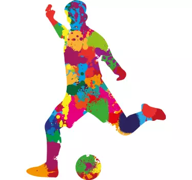 Vibrant football mover football sticker - TenStickers