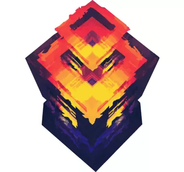 Geometric wall sticker dynamic abstract shape - TenStickers